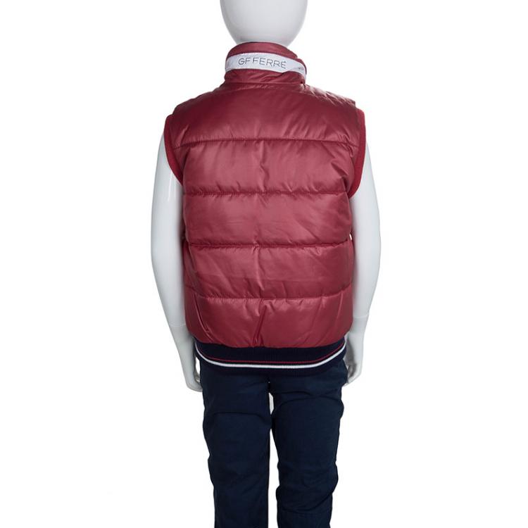 Pre Owned GF Ferré Red Quilted Vest 7/8 Yrs