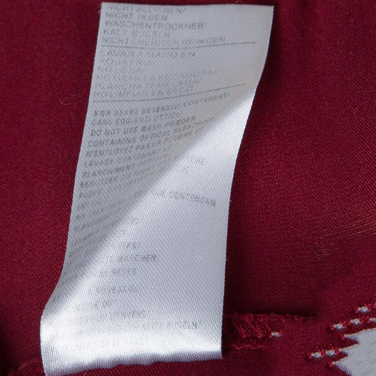 Pre Owned Gucci Red Graphic Print Long Sleeve Knit Top 4 Yrs