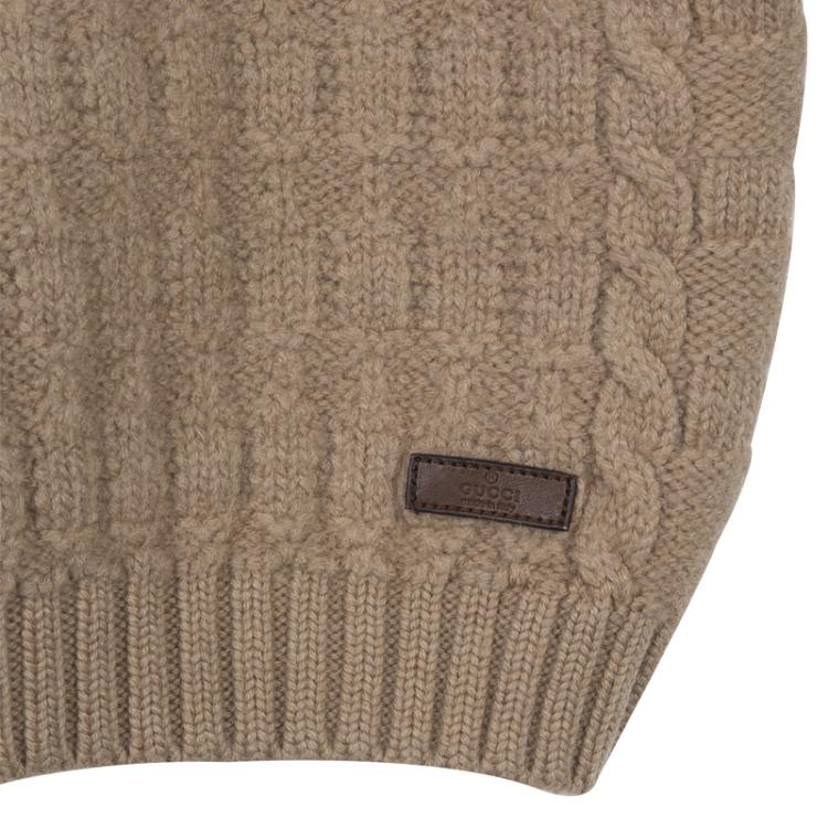 Pre Owned Gucci Beige Hooded Sweater 4 Yrs