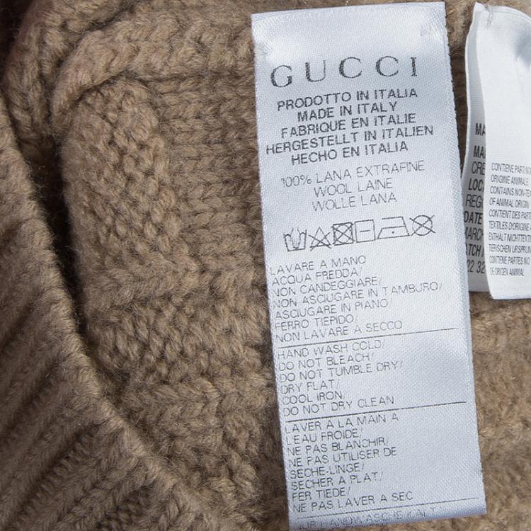 Pre Owned Gucci Beige Hooded Sweater 4 Yrs