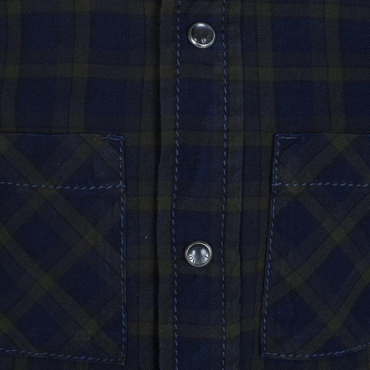 Pre Owned Gucci Multicolor Checked Dip Dyed Long Sleeve Buttondown Cotton Shirt 5 Yrs