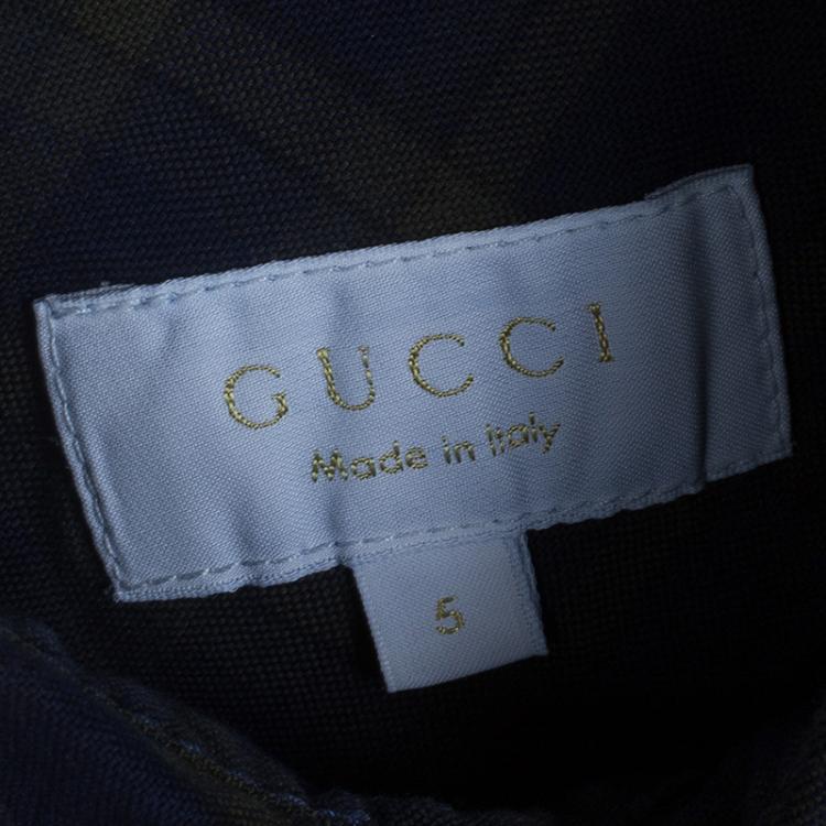 Pre Owned Gucci Multicolor Checked Dip Dyed Long Sleeve Buttondown Cotton Shirt 5 Yrs