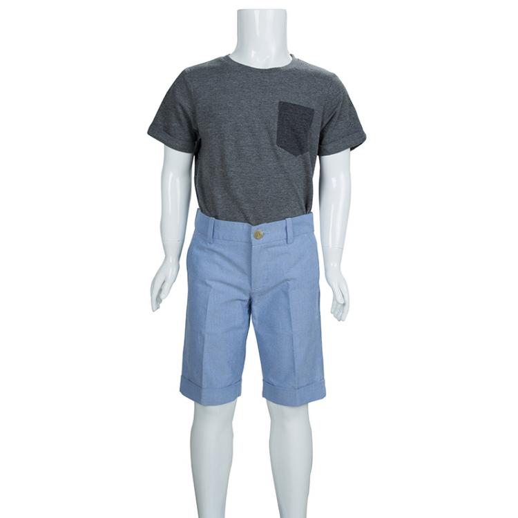 Pre Owned Gucci Blue Cotton Bermuda Shorts 6 Yrs