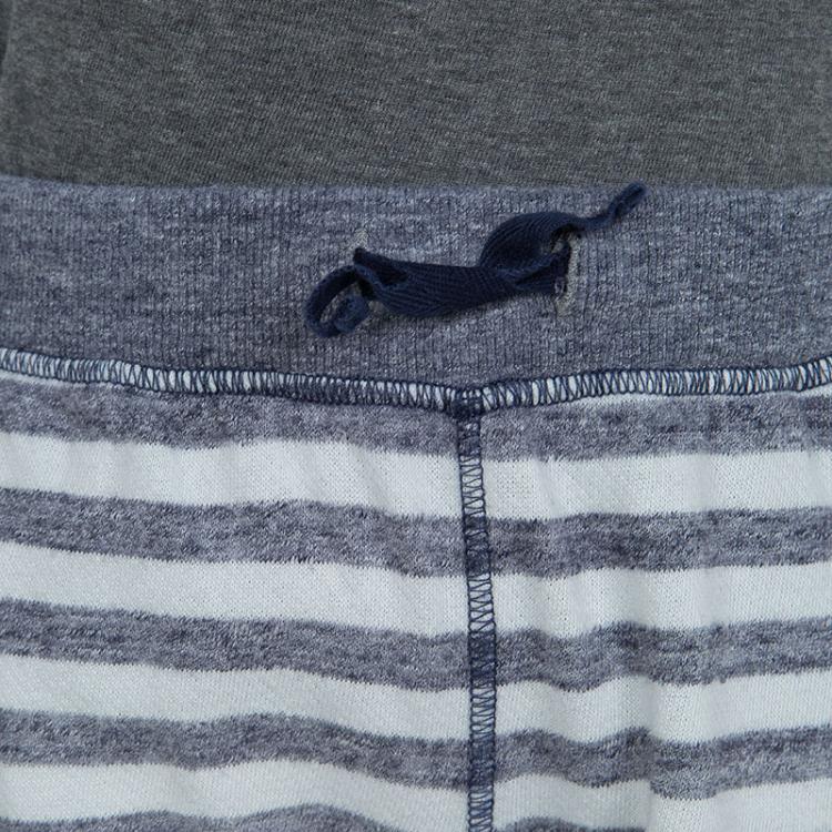 Pre Owned Gucci White Striped Cotton Terry Shorts  6 Yrs