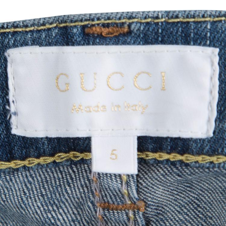 مملوكة مسبقًا Gucci Indigo Faded Denim Jeans 5 Yrs
