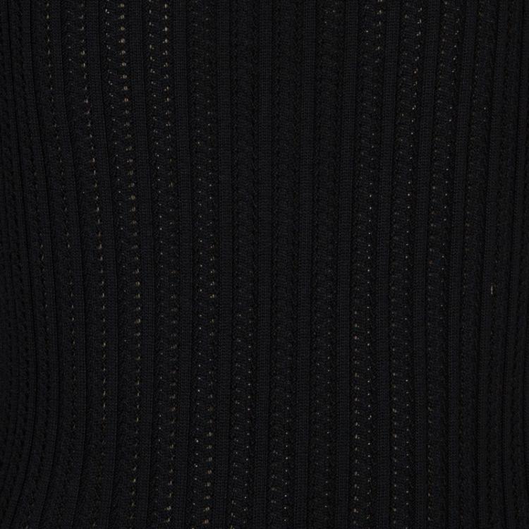 Pre Owned Gucci Black Knit Short Sleeve Dress 8 Yrs