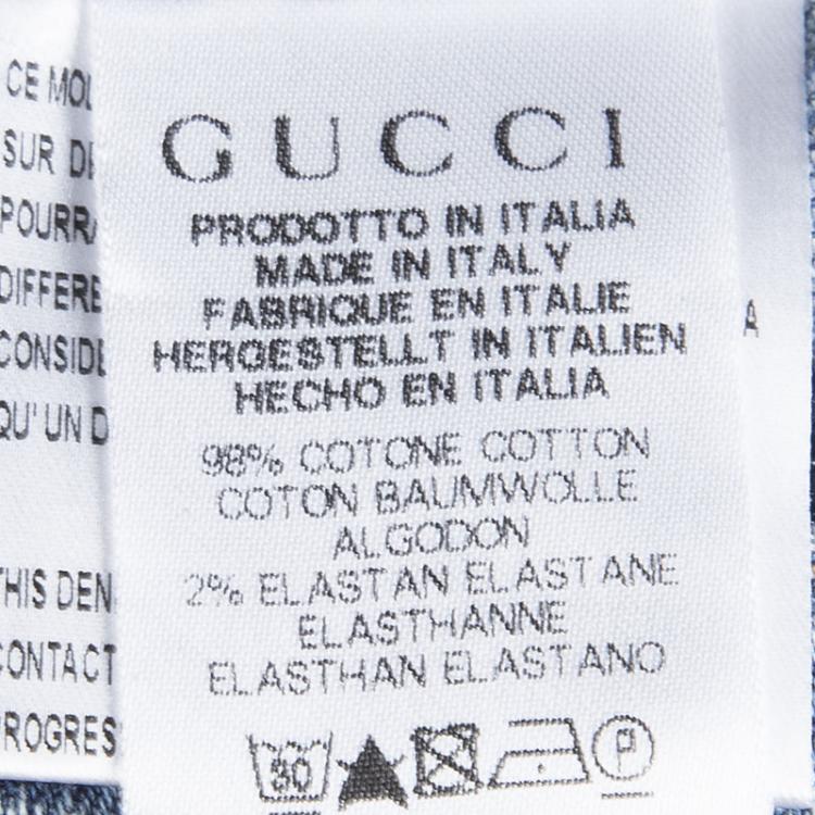 Pre Owned Gucci Indigo Light Wash Denim Skinny Jeans 5 Yrs
