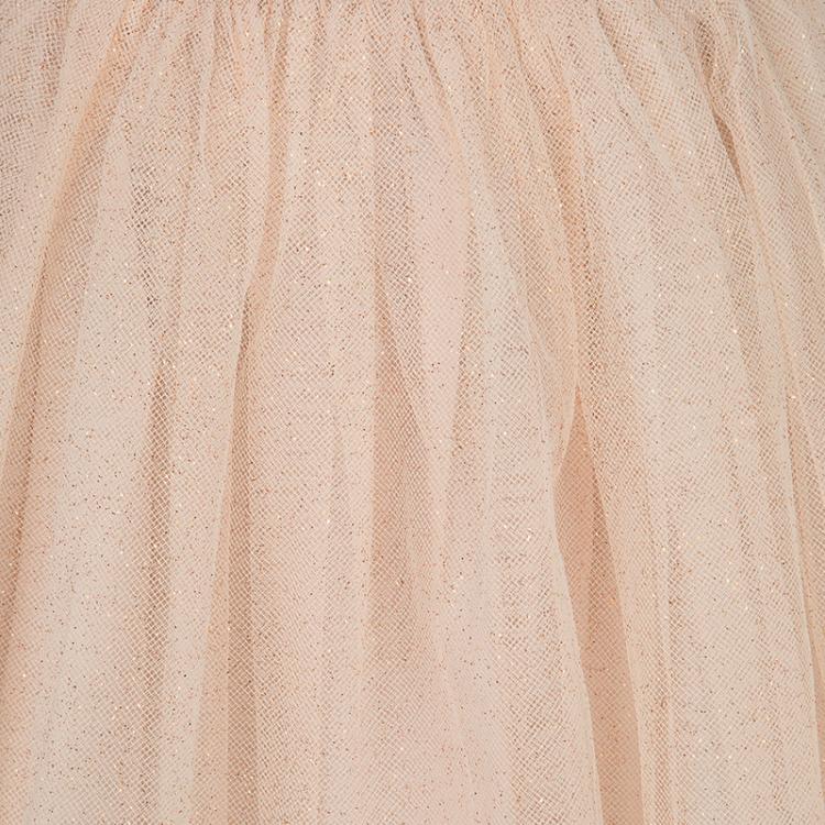 Pre Owned Jean Paul Gaultier Junior Light Pink Glitter Mesh Layered Skirt 6 Yrs
