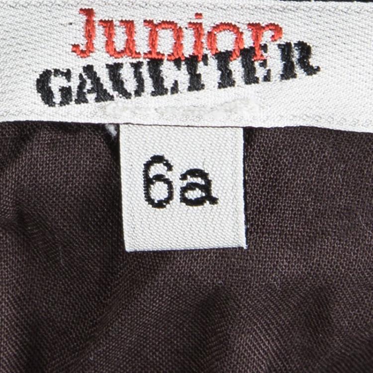 Pre Owned Jean Paul Gaultier Junior Animal Printed Mesh Layered Circular Skirt 6 Yrs