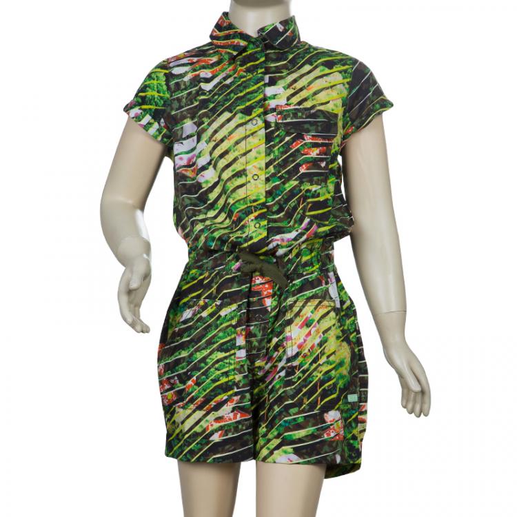 Pre Owned Kenzo Kids Multicolor Printed Play Suit 8 Yrs