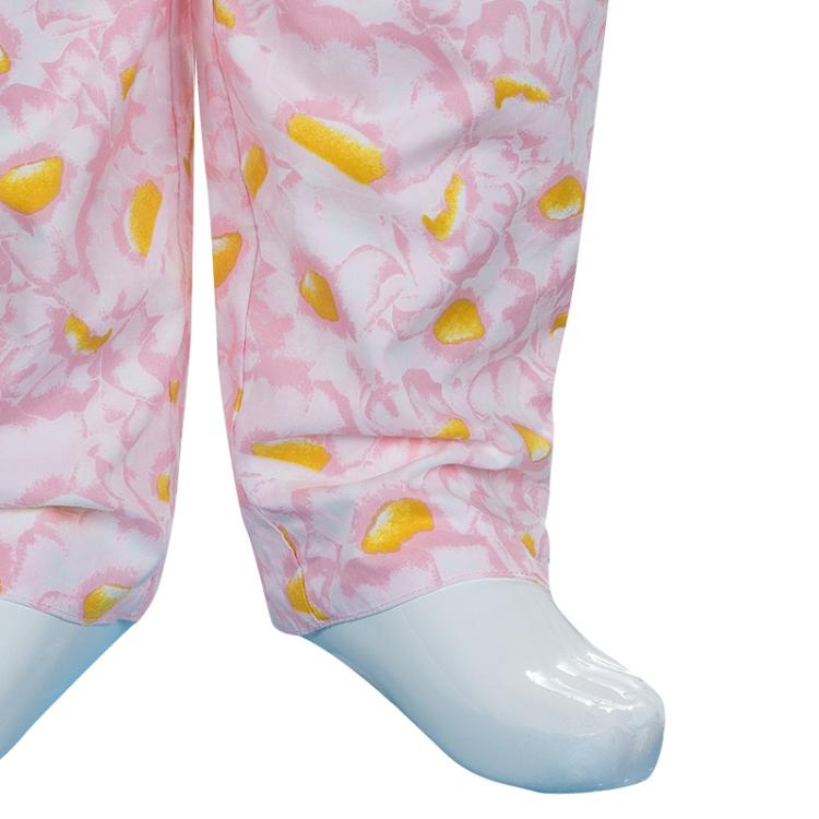 Pre Owned Kenzo Kids Pink Floral Print Cotton Pants 3 Yrs