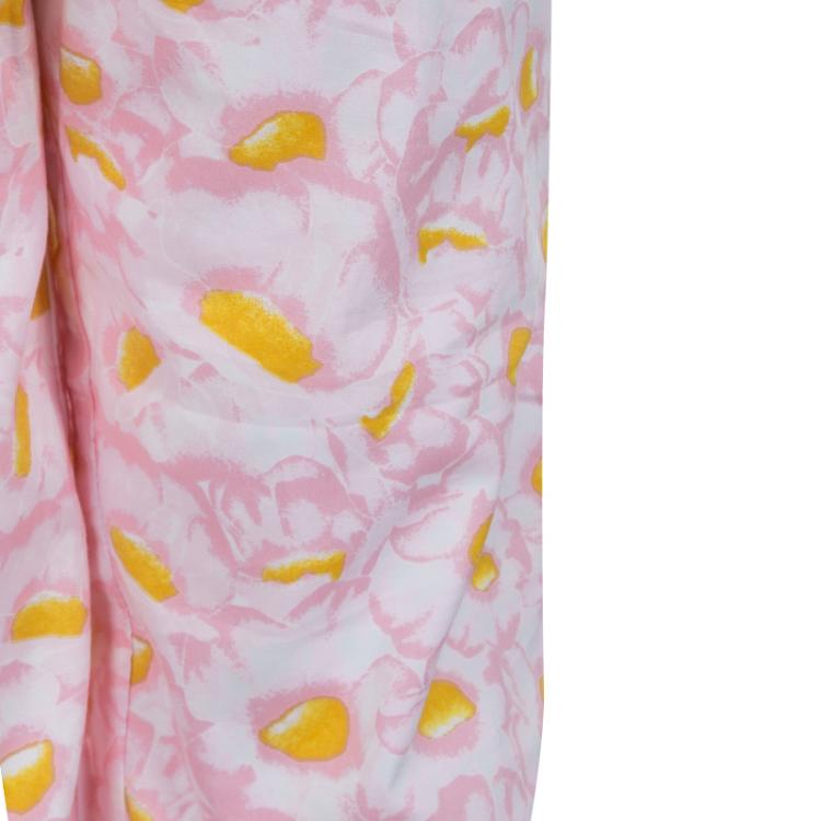 Pre Owned Kenzo Kids Pink Floral Print Cotton Pants 3 Yrs