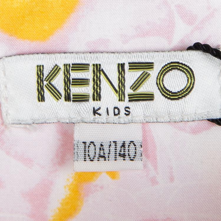 مملوكة مسبقًا Kenzo Kids Pink Floral Printed Cotton Sleeveless Romantic Top 10 Yrs