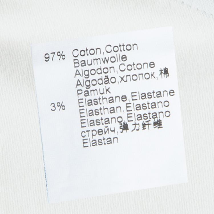 Pre Owned Kenzo Kids Off-White Embroidered Print Detail Long Sleeve Crew Neck T Shirt 8 Yrs