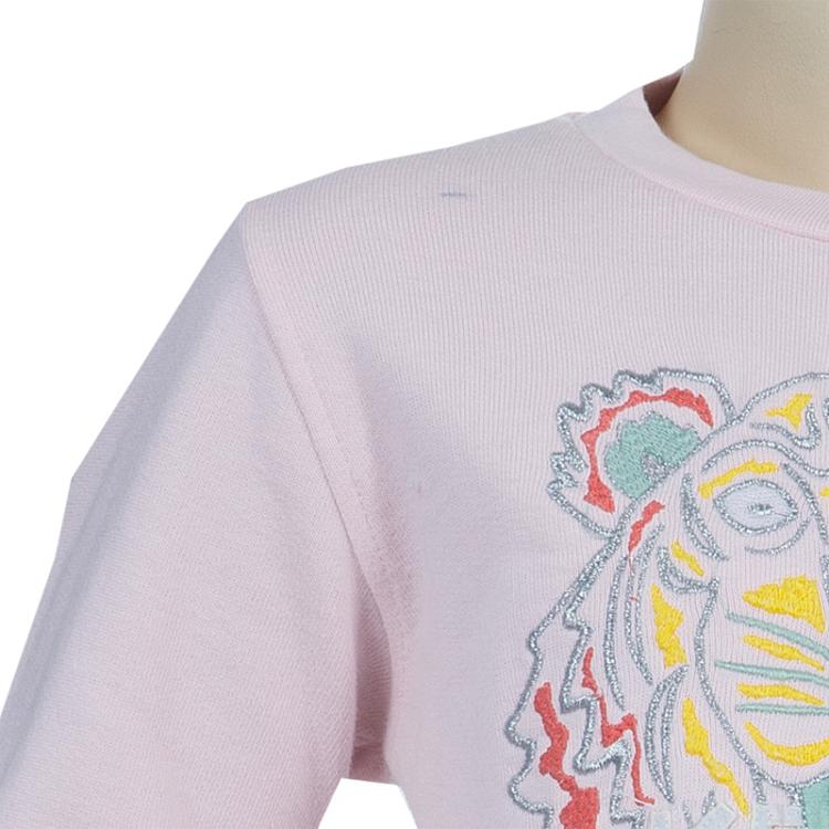 Pre Owned Kenzo Kids Pink Embroidered Sweatshirt 4 Yrs