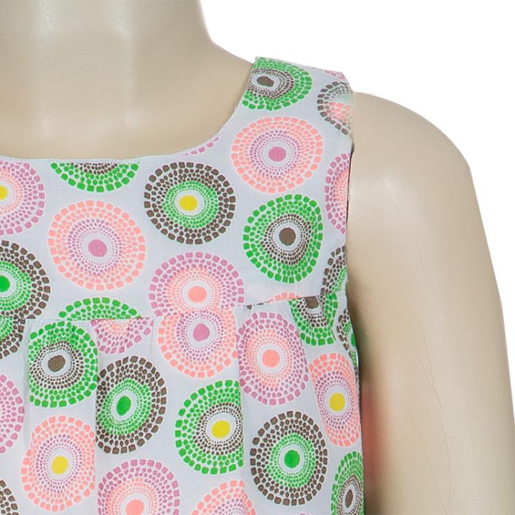 Pre Owned Kenzo Kids Multicolor Neon Print Sleeveelss Dress 6 Yrs