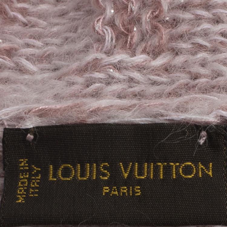 Pre Owned Louis Vuitton Pink Monogram Glitter Beanie