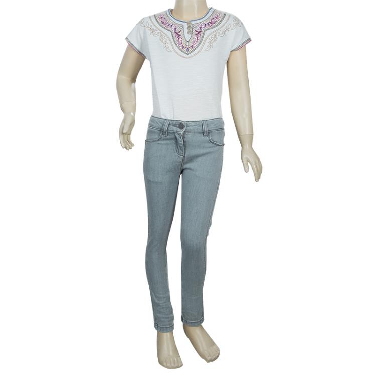Pre Owned Little Marc Jacobs Grey Denim Skinny Jeans 6 Yrs