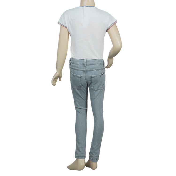 Pre Owned Little Marc Jacobs Grey Denim Skinny Jeans 6 Yrs