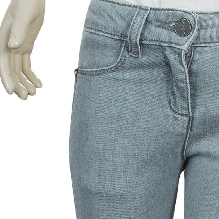 Pre Owned Little Marc Jacobs Grey Denim Skinny Jeans 6 Yrs