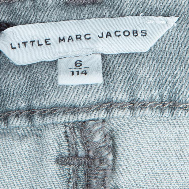 Pre Owned Little Marc Jacobs Grey Denim Skinny Jeans 6 Yrs