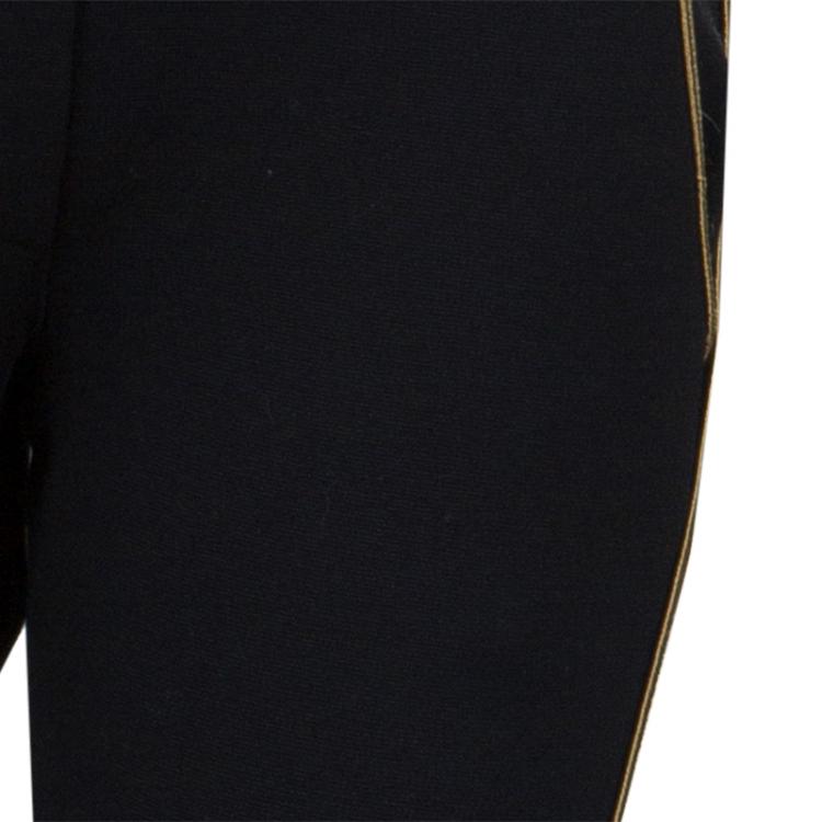 Pre Owned Little Marc Jacobs Black and Gold Piping Detail Sweat Pants 5 Yrs