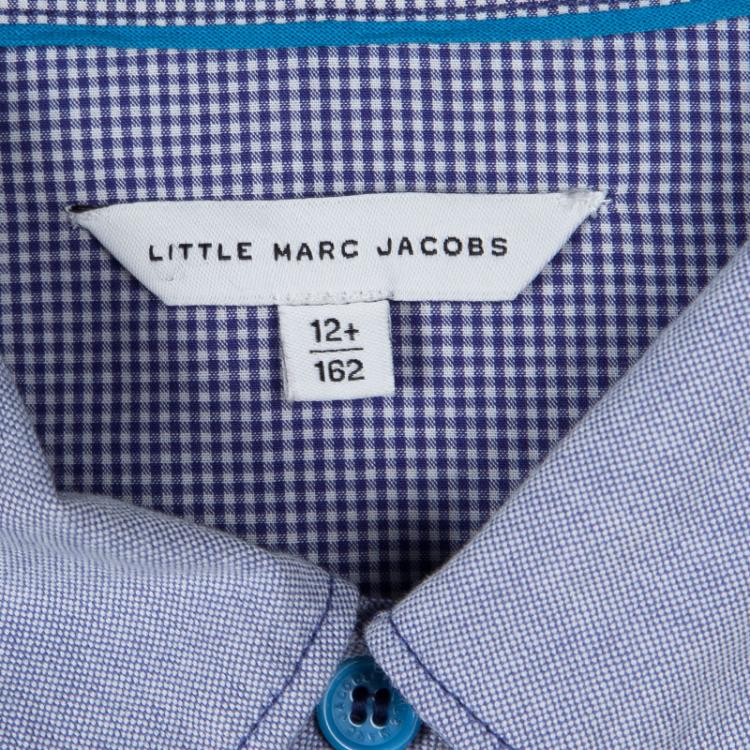 Pre Owned Little Marc Jacobs Blue Cotton Chambray Long Sleeve Button Front Shirt 12+ Yrs