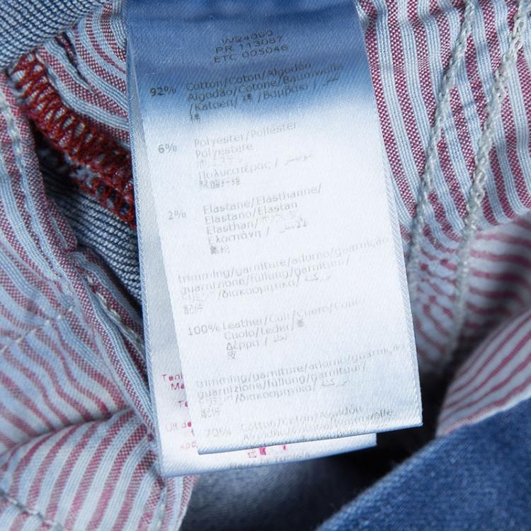 Pre Owned Little Marc Jacobs Indigo Faded Denim Bermuda Shorts 8 Yrs