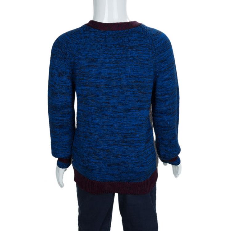 Pre Owned Little Marc Jacobs Colorblock Knit Buttondown Cardigan 6 Yrs