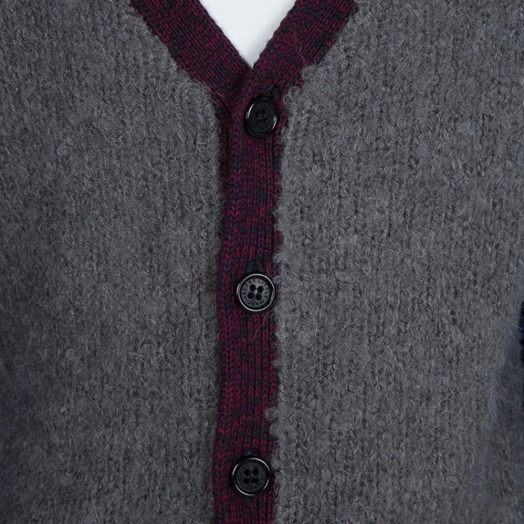 Pre Owned Little Marc Jacobs Colorblock Knit Buttondown Cardigan 6 Yrs
