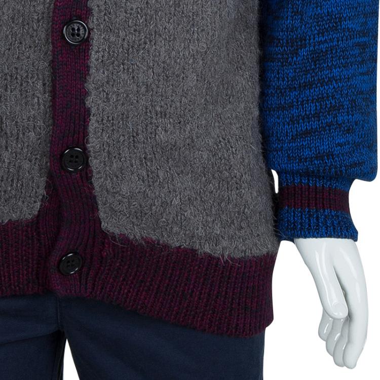 Pre Owned Little Marc Jacobs Colorblock Knit Buttondown Cardigan 6 Yrs