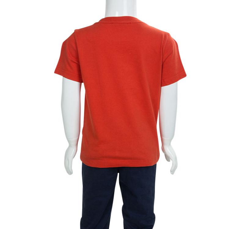Pre Owned Little Marc Jacobs Red Astronaut Print Crew Neck T-Shirt 6 Yrs