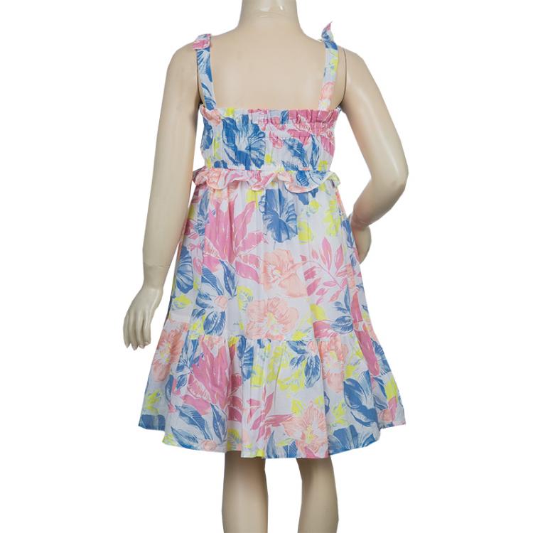 Pre Owned Little Marc Jacobs Multicolor Floral Print Smocking Detail Dress 6 Yrs