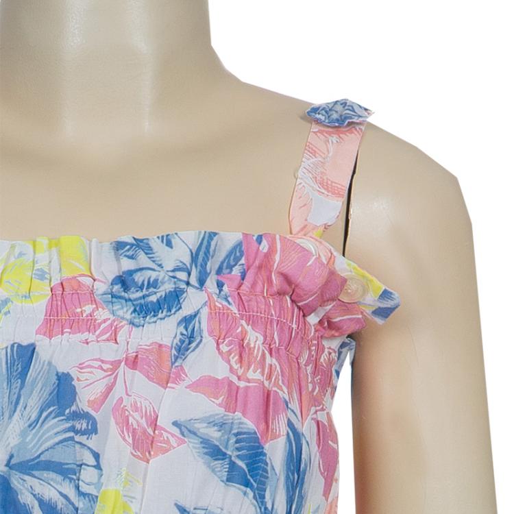 Pre Owned Little Marc Jacobs Multicolor Floral Print Smocking Detail Dress 6 Yrs