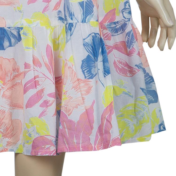 Pre Owned Little Marc Jacobs Multicolor Floral Print Smocking Detail Dress 6 Yrs