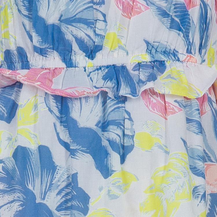 Pre Owned Little Marc Jacobs Multicolor Floral Print Smocking Detail Dress 6 Yrs