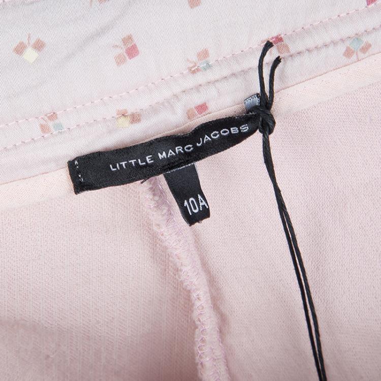 Pre Owned Little Marc Jacobs Pink Corduroy Sailor Pants 10 Yrs