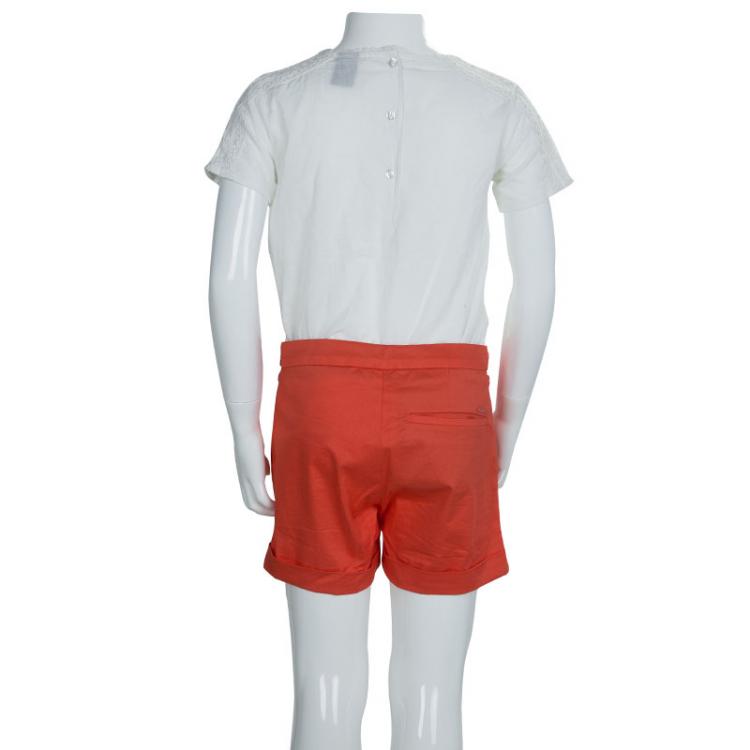 Pre Owned Little Marc Jacobs Orange Cotton Shorts 10 Yrs