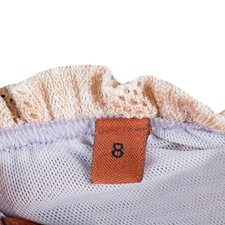 Pre Owned Missoni Multicolor ZigZag Pattern Smocking Detail Knit Dress 8 Yrs