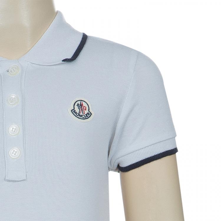 Pre Owned Moncler White Polo Knit Dress 2 Yrs