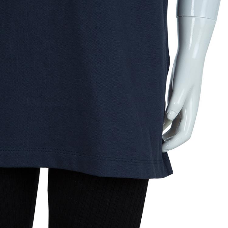 Pre Owned Moncler Navy Blue Sleeveless Polo T-Shirt 14 Yrs
