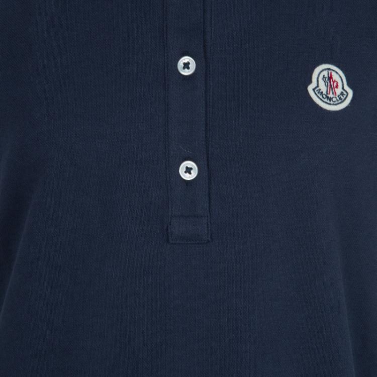 Pre Owned Moncler Navy Blue Sleeveless Polo T-Shirt 14 Yrs