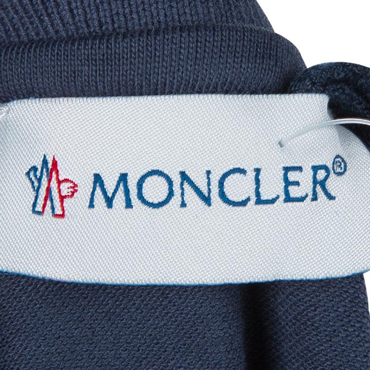 Pre Owned Moncler Navy Blue Sleeveless Polo T-Shirt 14 Yrs