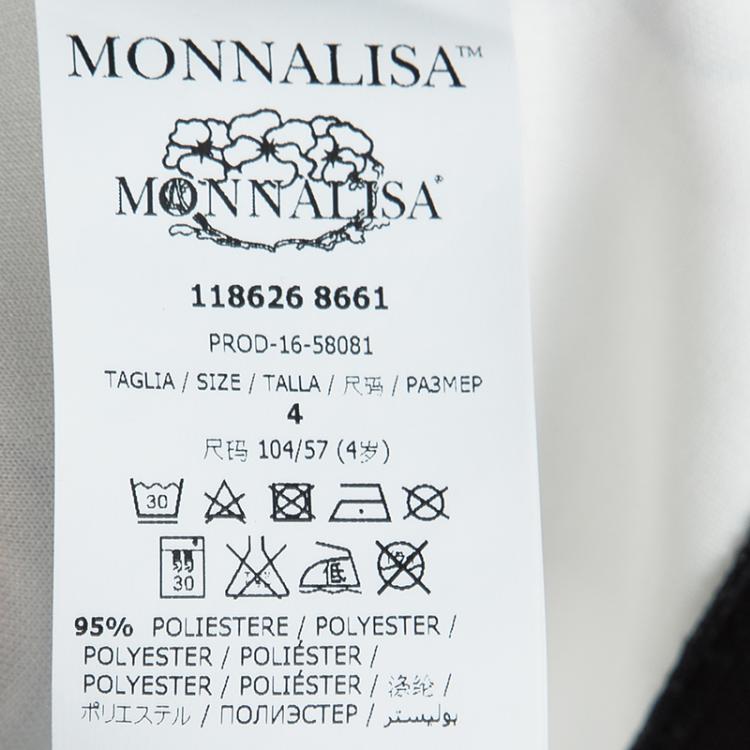 Pre Owned Monnalisa Cream Knit Teddy Bear Print Top 4 Yrs 
