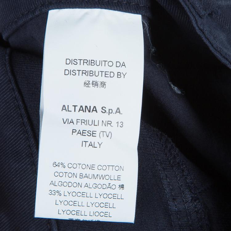 Pre Owned Moschino Teen Navy Pintuck Detail Pants 11 Yrs