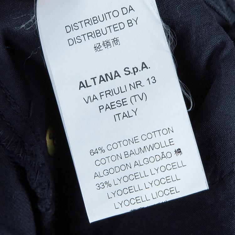 Pre Owned Moschino Teen Navy Pintuck Detail Pants 11 Yrs