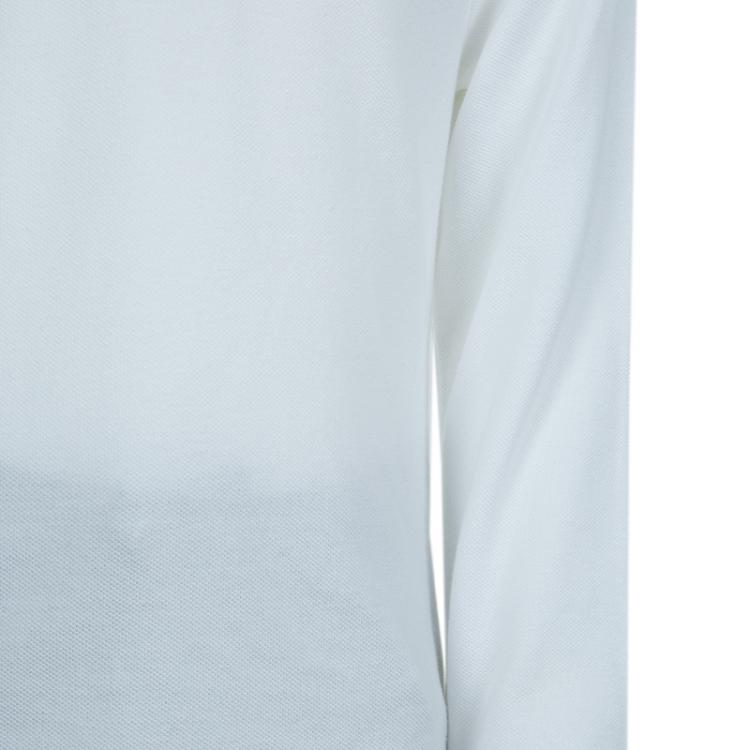 Pre Owned Polo By Ralph Lauren White Long Sleeve Polo T-Shirt 5 Yrs