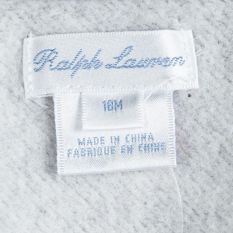 Pre Owned Ralph Lauren Grey Button Front Track Suit 18 Months