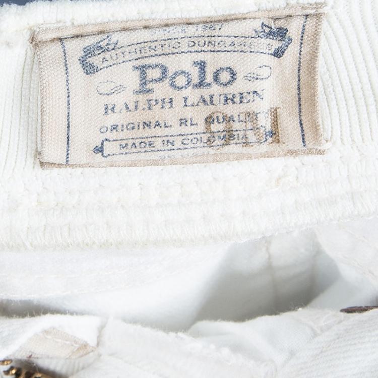 Pre Owned Polo By Ralph Lauren White Denim Hudson Jeans 9 Months
