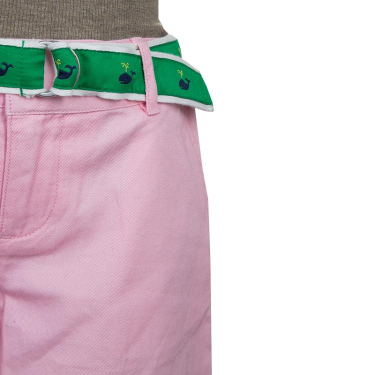 مملوكة مسبقًا Ralph Lauren Pink Belted Cotton Shorts 10 Yrs